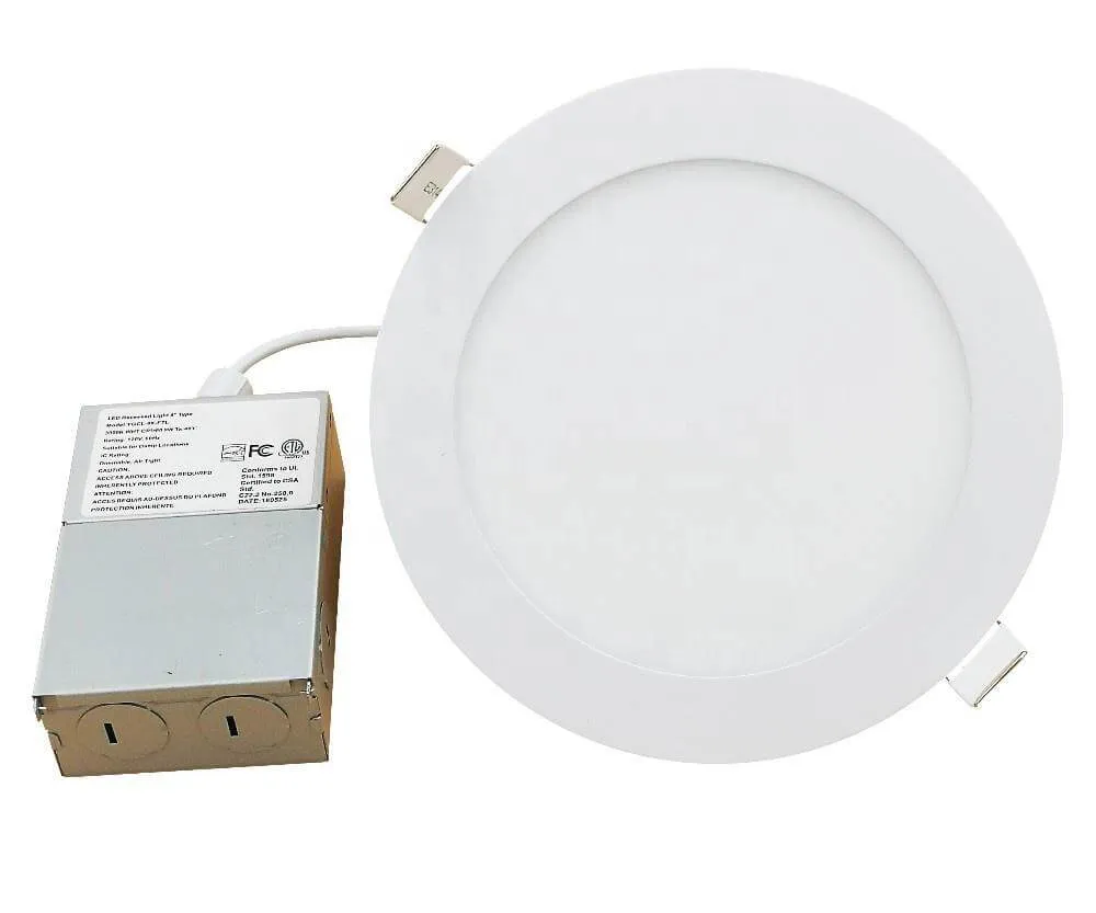 (10 Pack SALE) "Ultra Thin" 6 Inch ROUND 12w 5 CCT (2700K, 3000K, 3500K, 4000K, 5000K) Switchable- Dimmable - 10 Year Warranty - Shipping Included