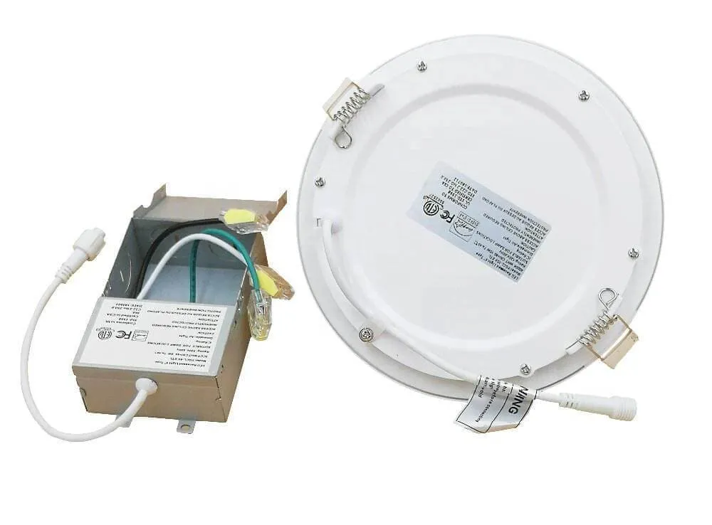 (10 Pack SALE) "Ultra Thin" 6 Inch ROUND 12w 5 CCT (2700K, 3000K, 3500K, 4000K, 5000K) Switchable- Dimmable - 10 Year Warranty - Shipping Included