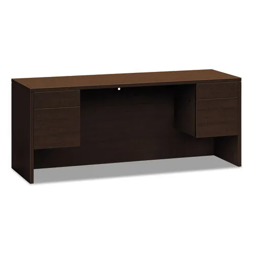 10500 Series Kneespace Credenza With 3-4-height Pedestals, 60w X 24d, Harvest