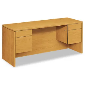 10500 Series Kneespace Credenza With 3-4-height Pedestals, 60w X 24d, Harvest