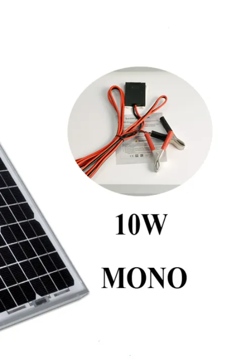 10W 12V Monocrystalline Single Solar Panel Power Mini Home Boat Caravan Camping