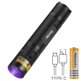 10W UV 395/400nm Led Flashlight USB Rechargeable High power Glass Resin Curing Pet Stains Marker Scorpion Money Checker light