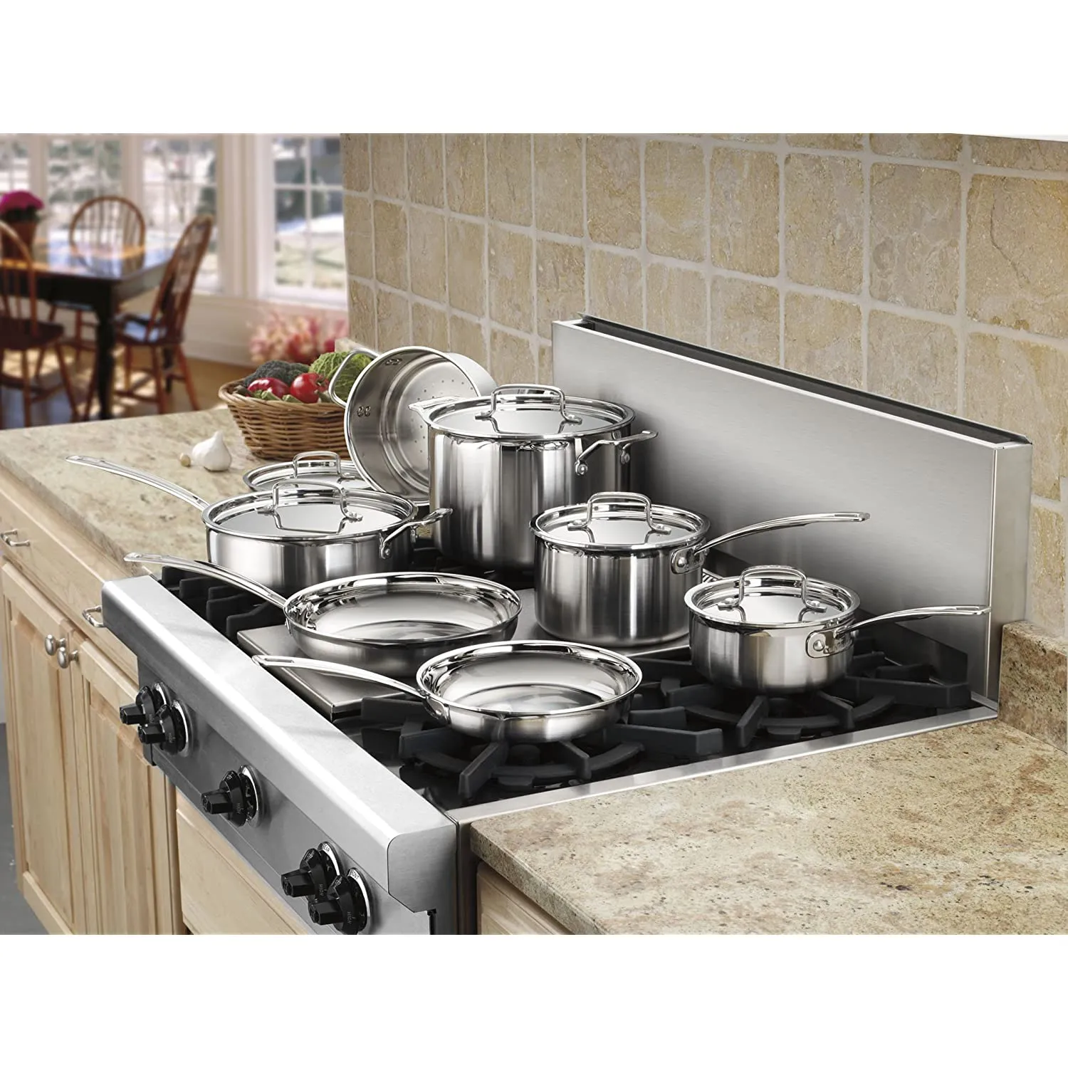 12 Piece MultiClad Pro Triple Ply Silver Cookware Set