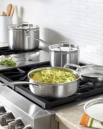 12 Piece MultiClad Pro Triple Ply Silver Cookware Set