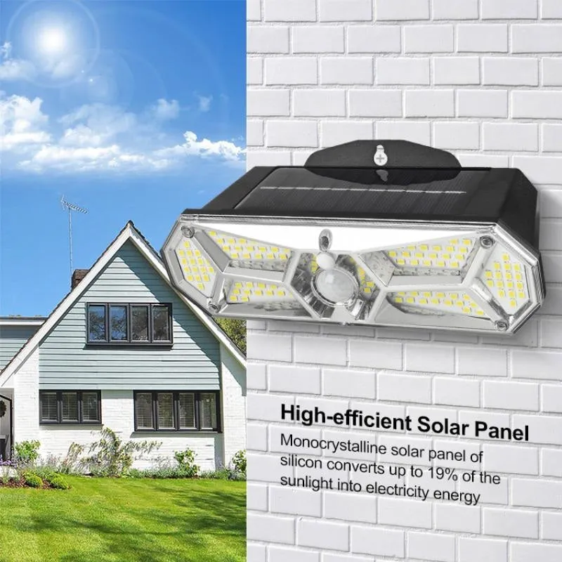 126 LEDs Outdoor Garden Solar Light Motion Sensor Security Wall Lights