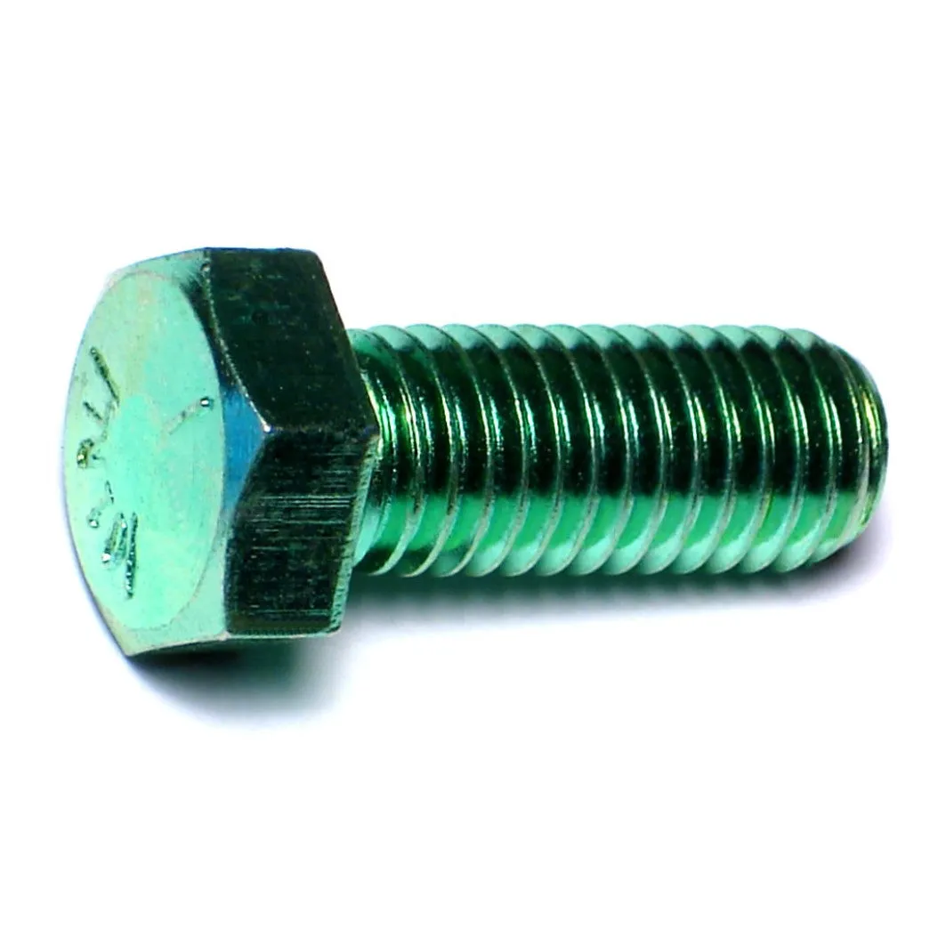 1/2"-13 x 1-1/4" Green Rinsed Zinc Grade 5 Hex Cap Screws (106 pcs.)