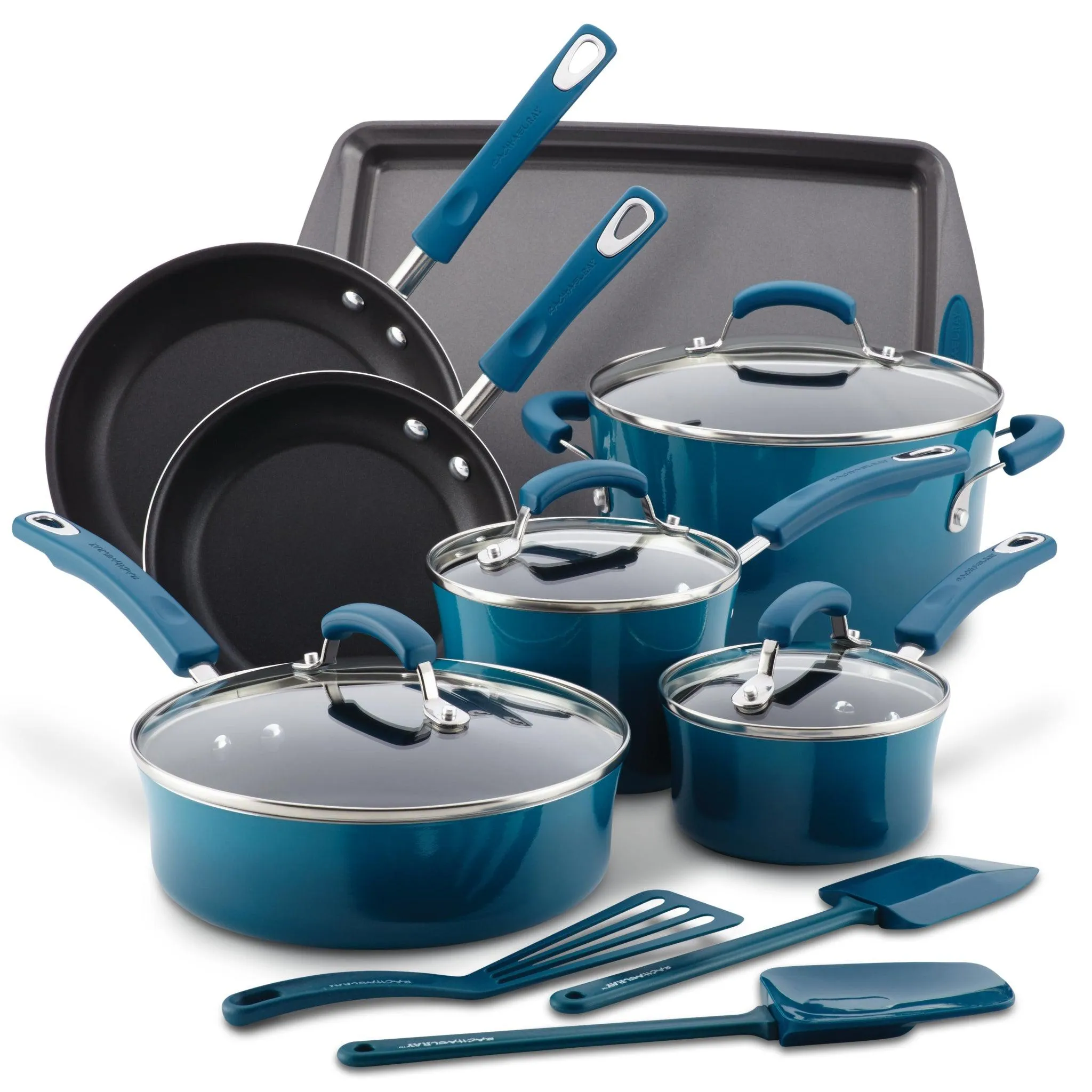 14-Piece Classic Brights Nonstick Cookware Set