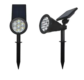 2 pcs white light 7 LED Solar Outdoor Waterproof Lawn Light, Colorful Spotlight AZ22999