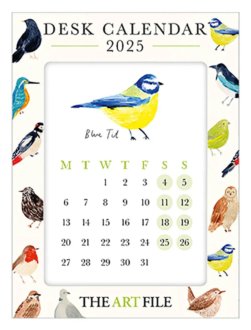 2025 Desk Calendar - Birds