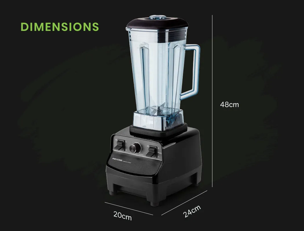 2200W 10-Speed Blender Mixer, 2L, BPA-Free, PolyCool Black