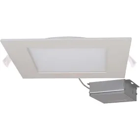 24 watt LED Direct Wire Downlight Edge-lit 8 inch 3000K 120 volt Dimmable Square Remote Driver