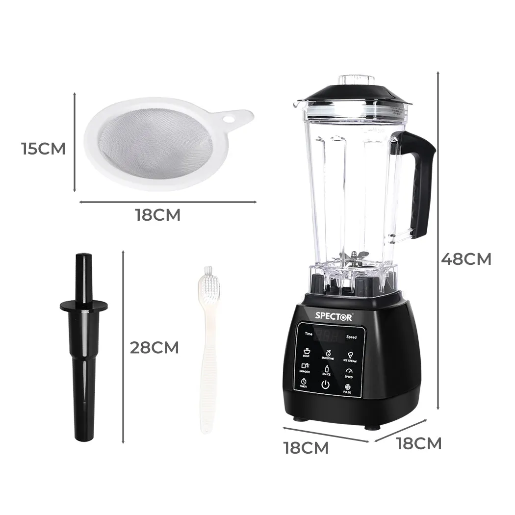 2L Commercial Blender Mixer Food Processor Kitchen Juicer Smoothie Ice Crush Black