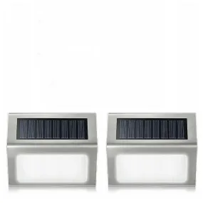 2pcs cool white 3Led Solar Lamp With Smart Lighting Sensor Rain-proof fence light AZ13648