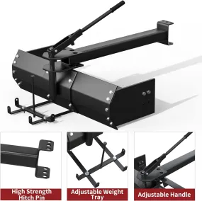 42" Tow Behind Box Scraper Lawn Tractor Attachments Fit for ATV UTV, Black