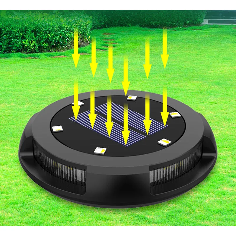 4Pcs Solar Rechargeable Garden Buried Lights Outdoor Decoration