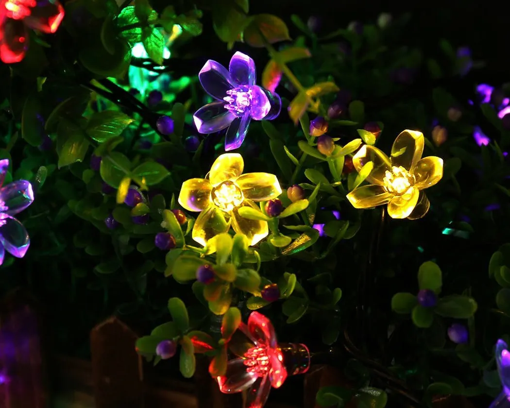 50 Bulbs Flower Solar String Lights