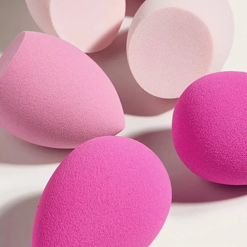 6 Pcs Makeup Sponges Set Including 2 Pcs Water Drop Shaped And 4 Pcs Slanted Cut Makeup Sponge Blender For Cream Powder And Liquid