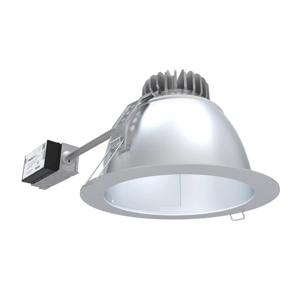 8 Inch LBR Commercial LED Recessed Light, 25 Watts, 1000|1500|2000 Lumens, Selectable CCT