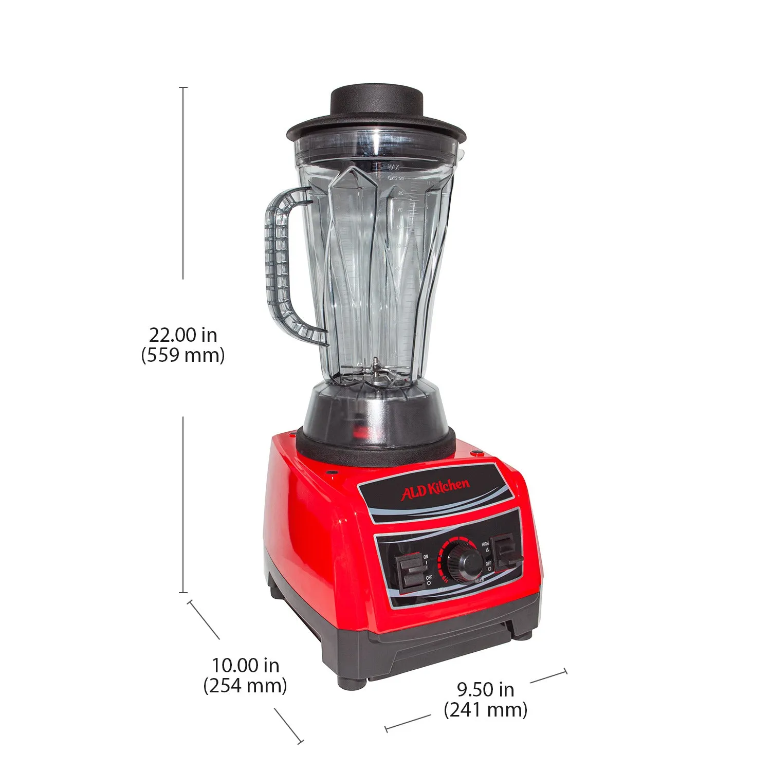 A-BL968 Commercial Blender | 2L | Portable Blender for Smoothies & Cocktails | Stainless Steel Blade