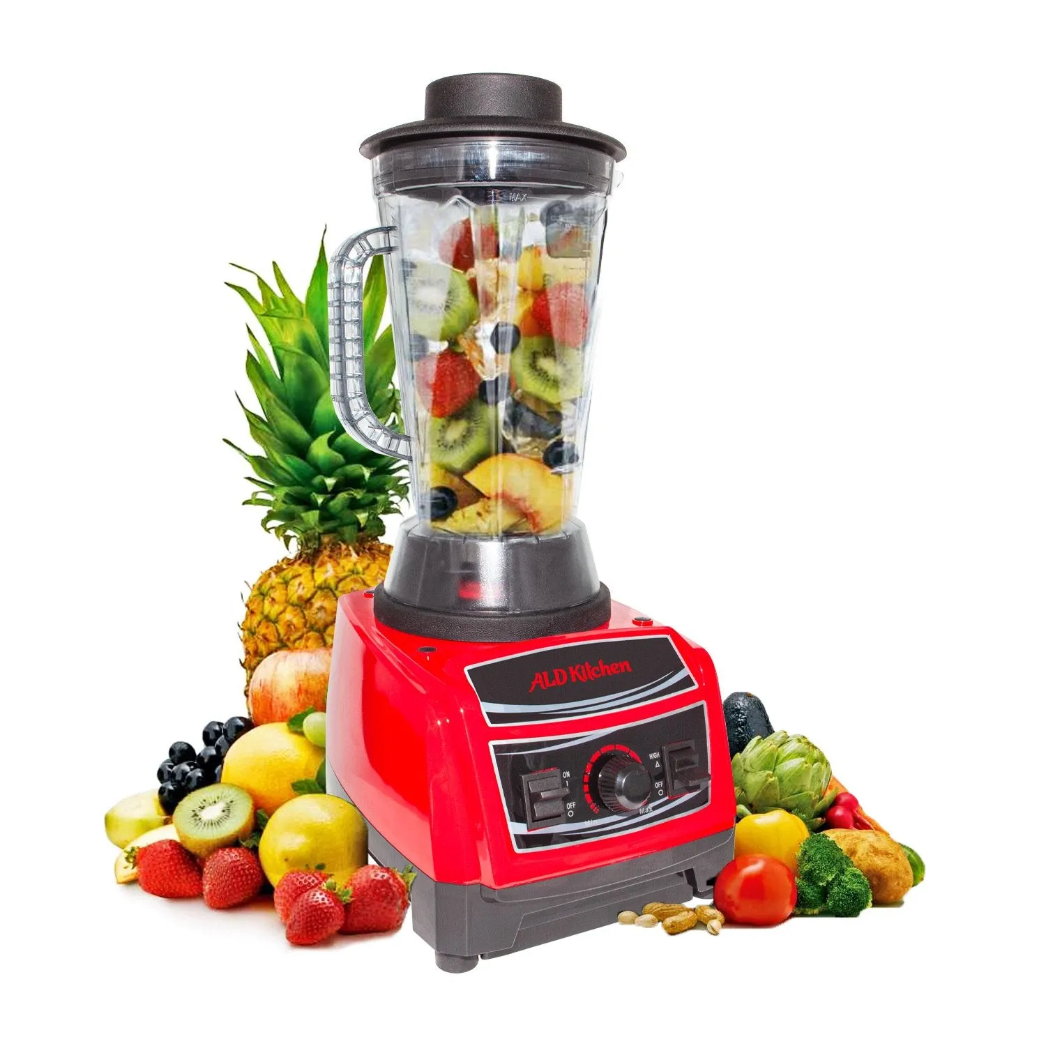 A-BL968 Commercial Blender | 2L | Portable Blender for Smoothies & Cocktails | Stainless Steel Blade