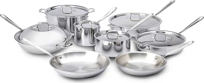 All-Clad D3 Stainless Steel 14 Piece Set