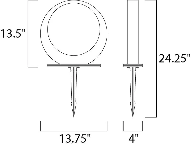 Alumilux 4" x 13.5" Pathway Outdoor Pathway Light