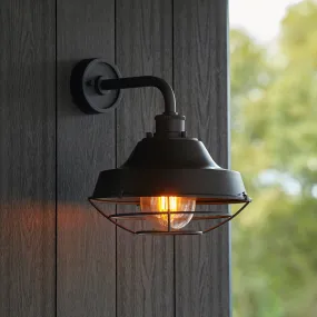 Amos Pontus Outdoor Wall Light Textured Black