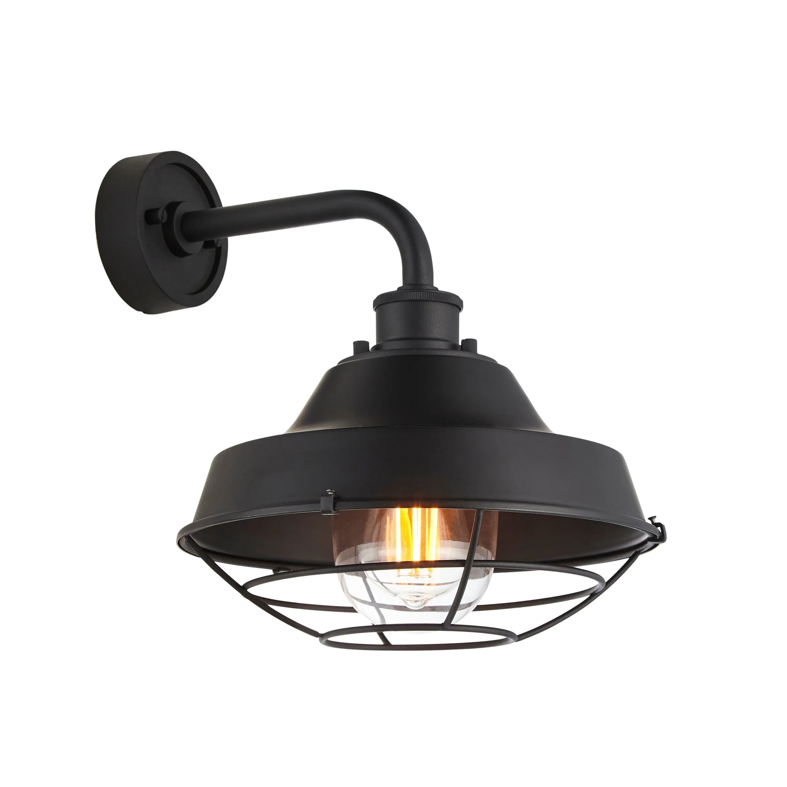 Amos Pontus Outdoor Wall Light Textured Black