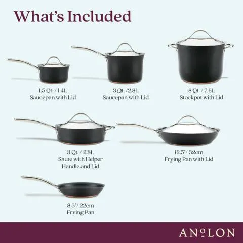 Anolon Nouvelle Copper Luxe 11-Piece Cookware Set