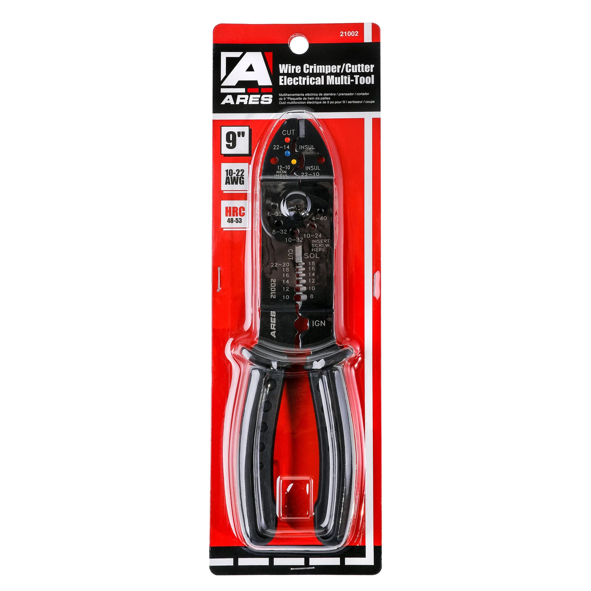 ARES 21002 - 9-inch Wire Crimper and Cutter Electrical Multi-Tool