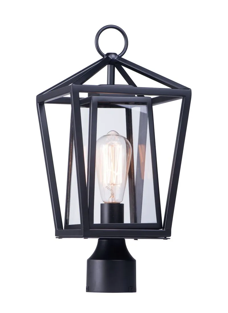 Artisan 17.25" Single Light Outdoor Post Lantern in Black