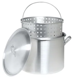 Bayou Classic 8000 Stock Pot, 80 qt Capacity, Aluminum :EA: QUANTITY: 1