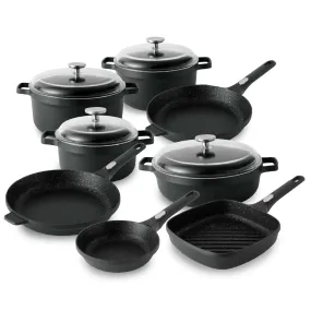 BergHOFF GEM 12Pc Nonstick Cookware Set, Black