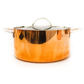 BergHOFF Vintage Tri-Ply Copper 9.5" Stockpot 5.75qt. with Lid, Polished