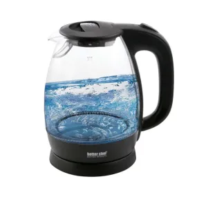 Better Chef Black and Clear Glass Cordless Electric Tea Kettle