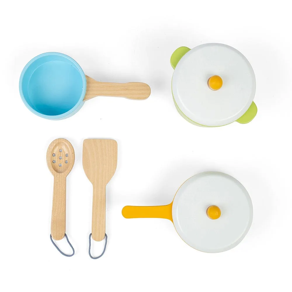 Bigjigs Toys Wooden Pots & Pans