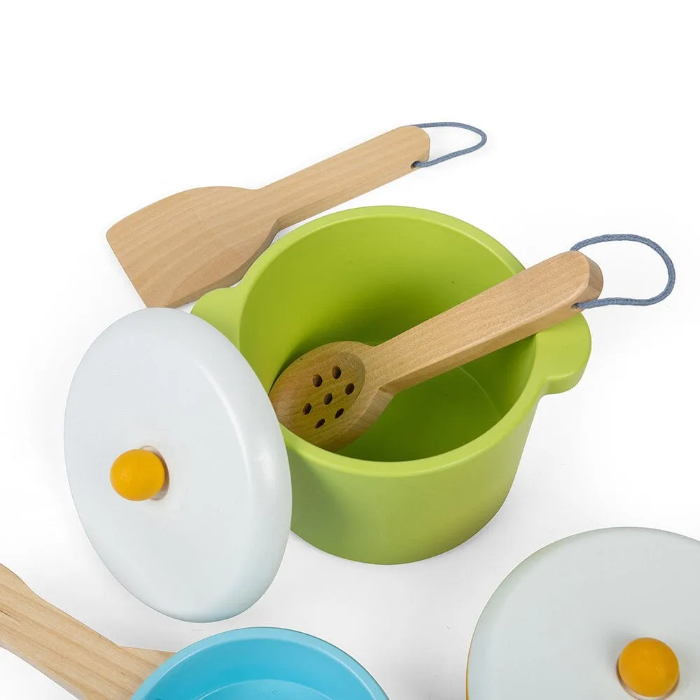 Bigjigs Toys Wooden Pots & Pans