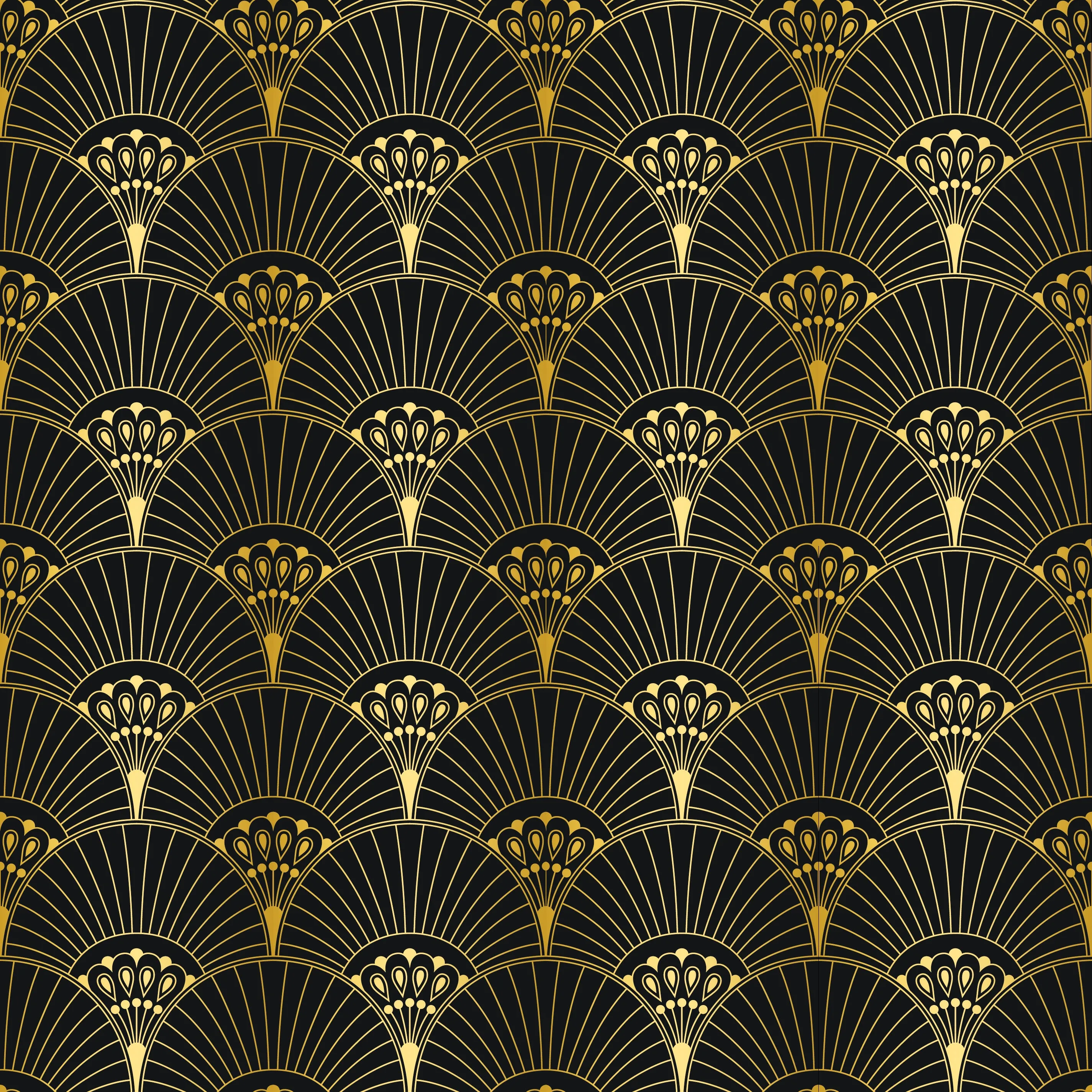 Black and Gold Fabric Number 3, Cotton or Fleece, 3919