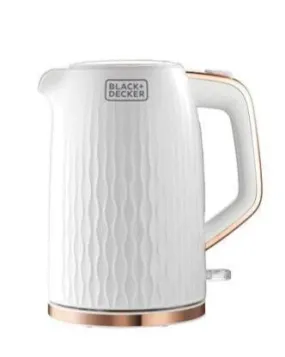 Black Decker 1.7 L Cordless Kettle, Rose Gold White, JC190W