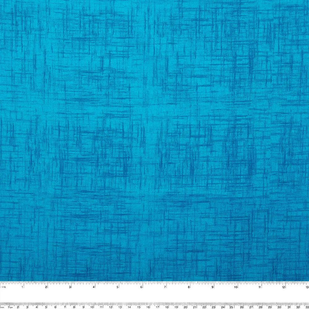 Blenders Cotton Print - Basket weave - Blue