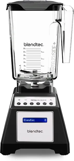 Blendtec Total Classic Original Blender WildSide  90oz Jar Professional Grade Power Blender Black