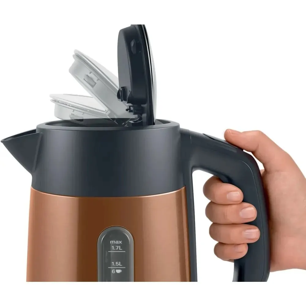 Bosch TWK4P439GB 1.7L 3000W Traditional Kettle, Copper