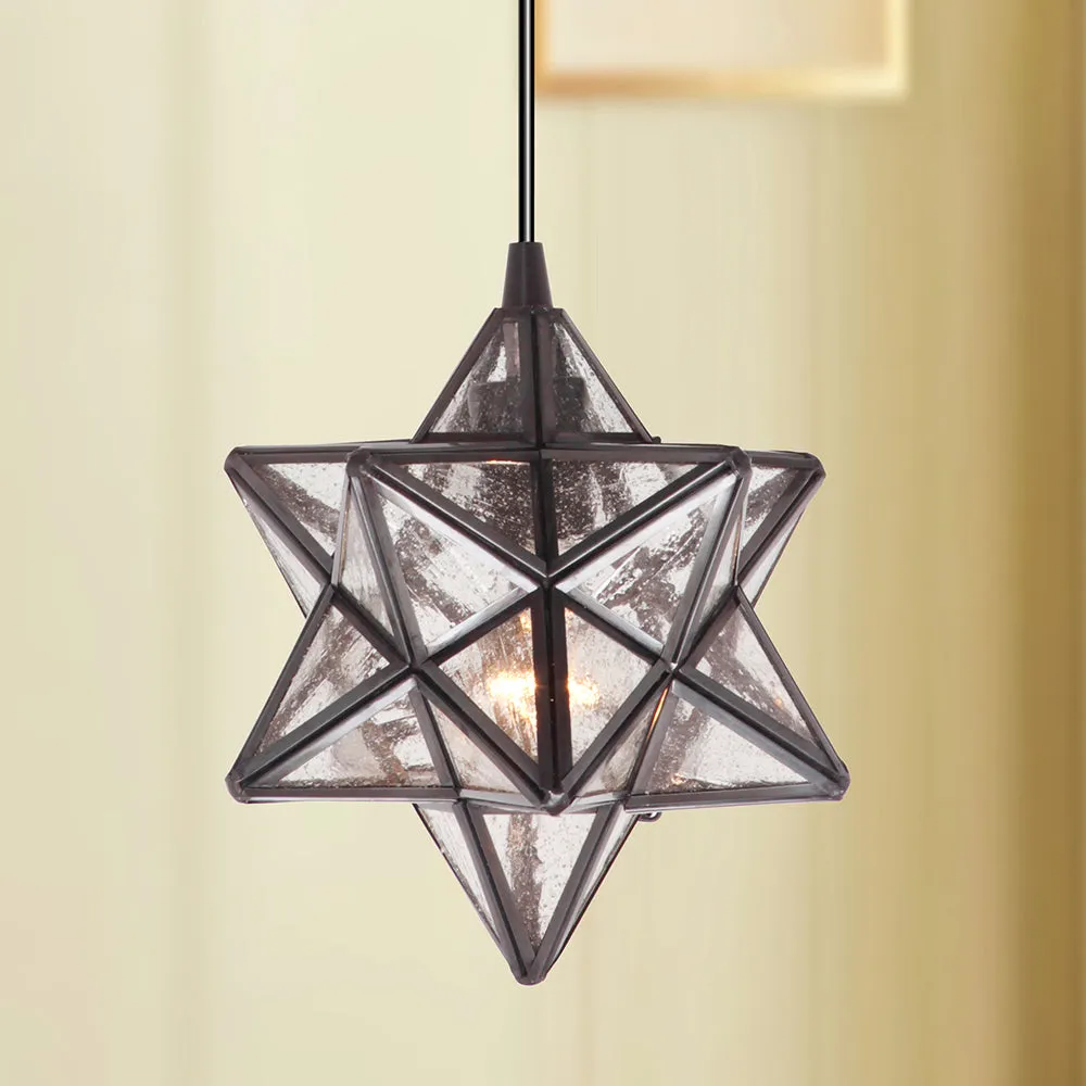 Brushed Bronze Moravian Star Instant Pendant Recessed Can Conversion Kit