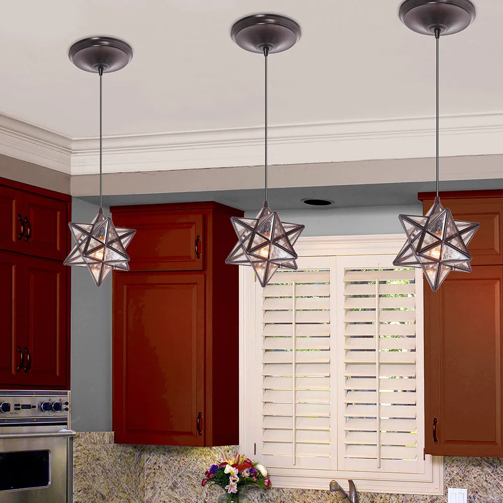 Brushed Bronze Moravian Star Instant Pendant Recessed Can Conversion Kit