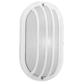 Bulkheads Oval Polycarbonate Single-Light Wall Lighting Fixture with Grill