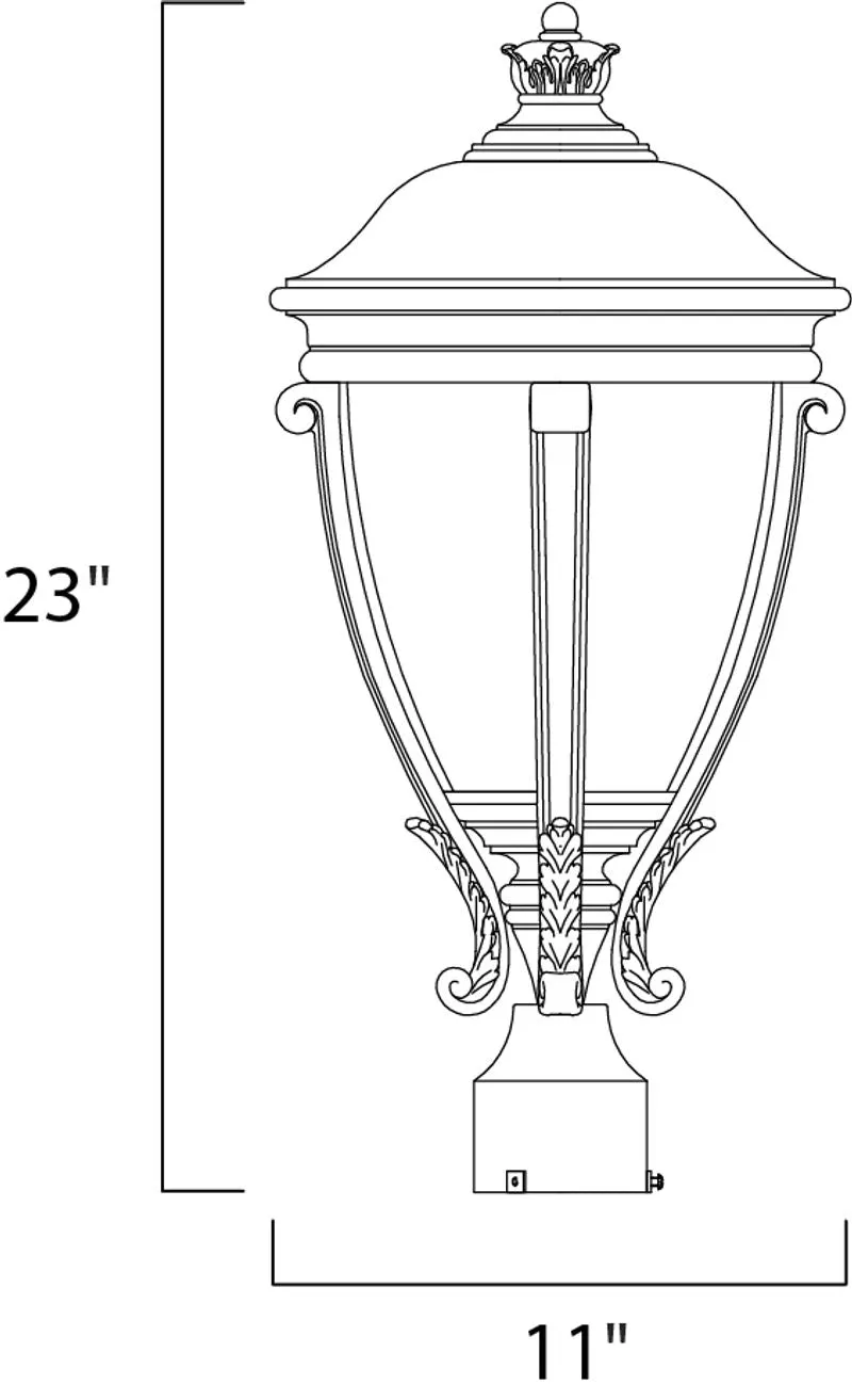 Camden VX 23" Outdoor Pole/Post Mount