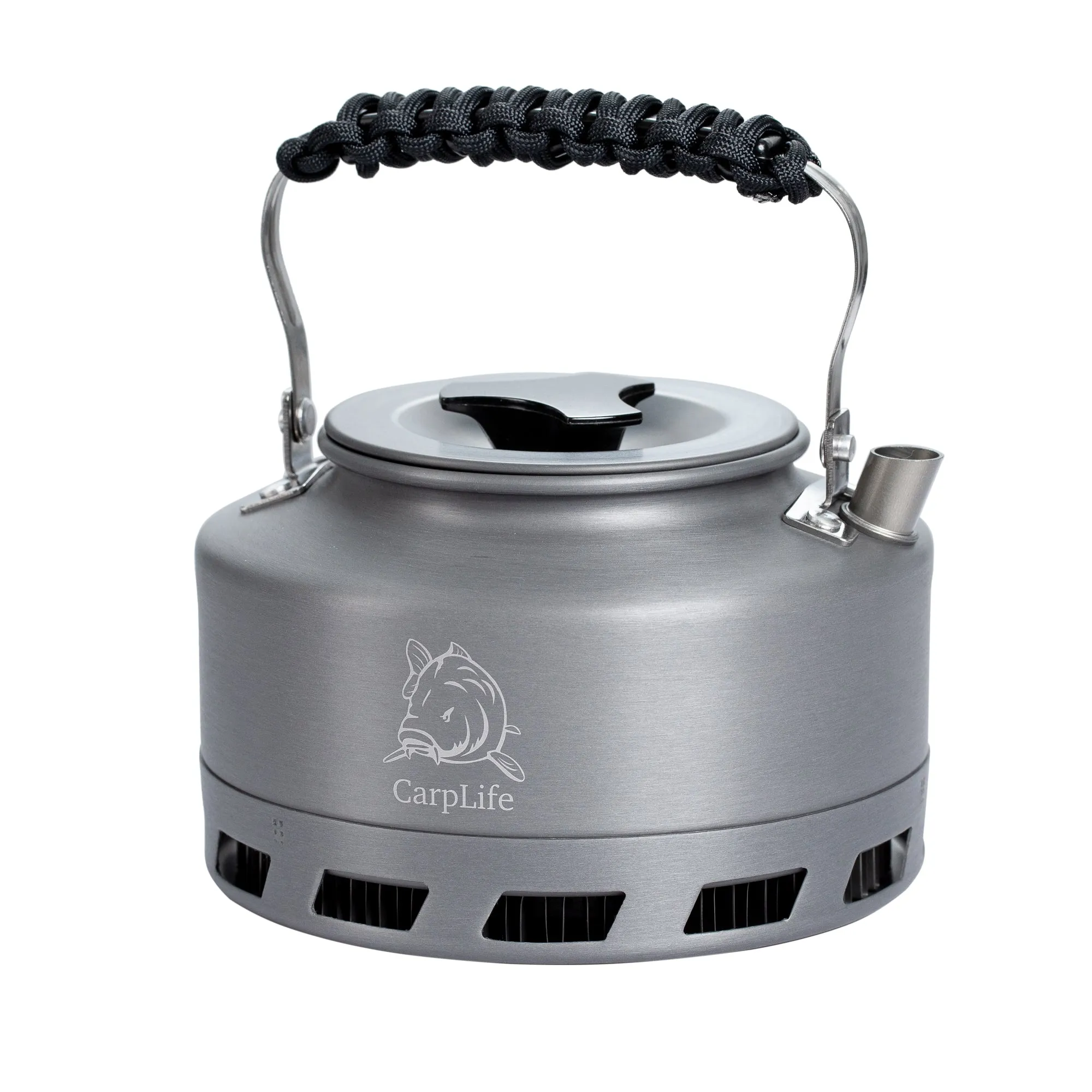 CarpLife Rapid Boil Kettle 1.1L - Black Paracord