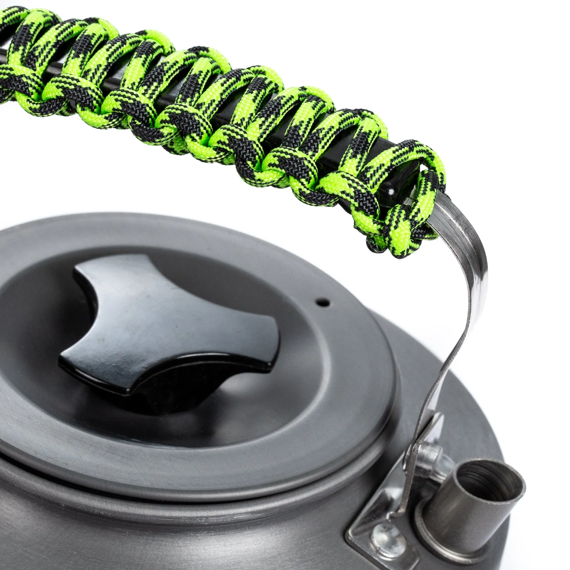 CarpLife Rapid Boil Kettle 1.1L - Black Paracord