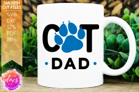 Cat Dad - Paw - SVG File