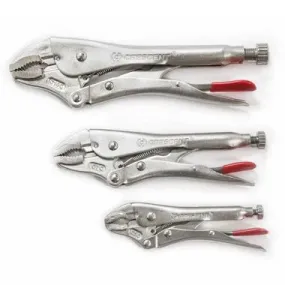 Crescent 3 Piece Curved Jaw Locking Pliers with Wire Cutter Set - CLP3SETN-08